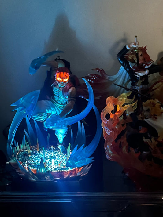 Action Figure Demon Slayer Akaza Terza Luna Crescente con LED – Statuetta anime da collezione