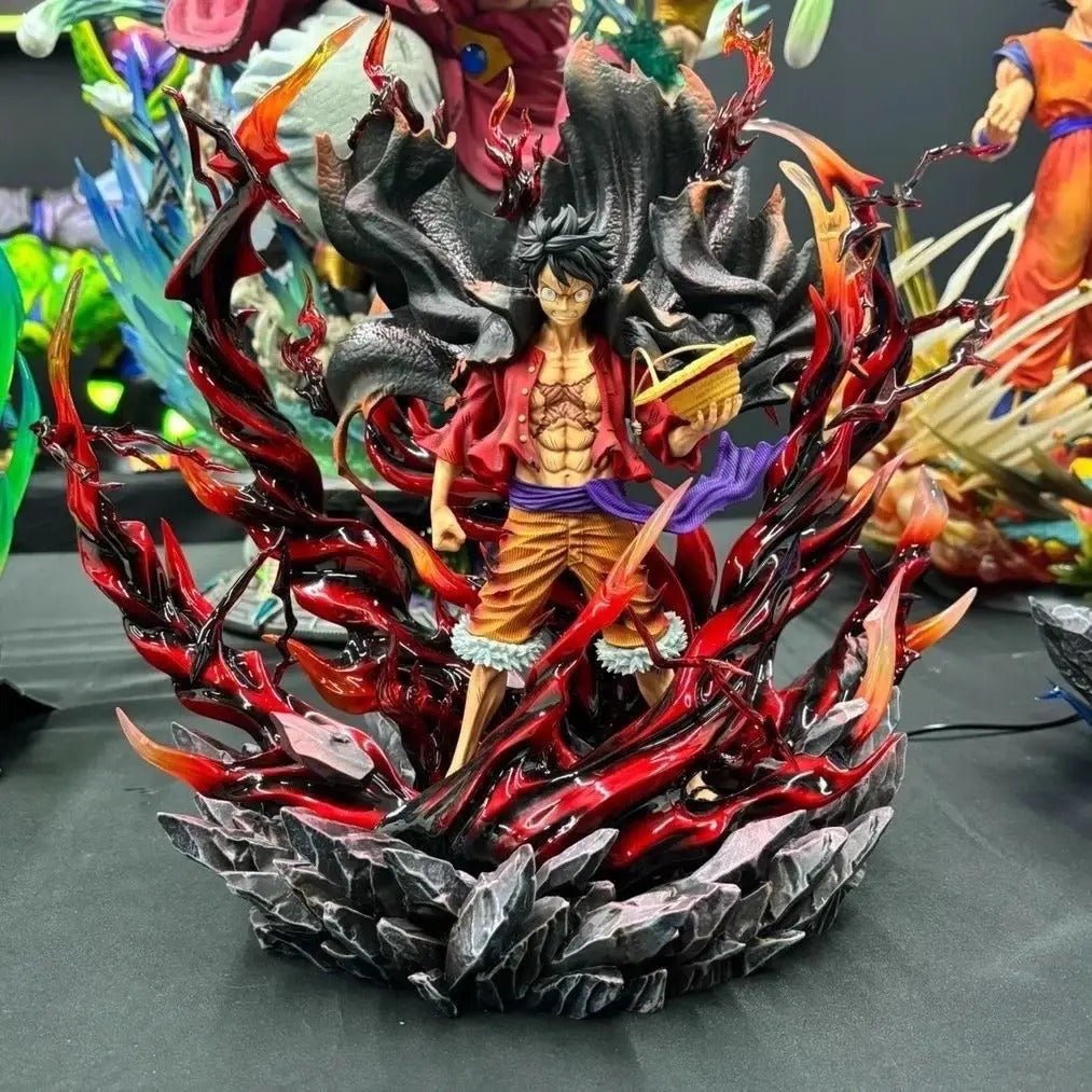 Action Figure One Piece Monkey D. Luffy Haki 35cm - Hideastore