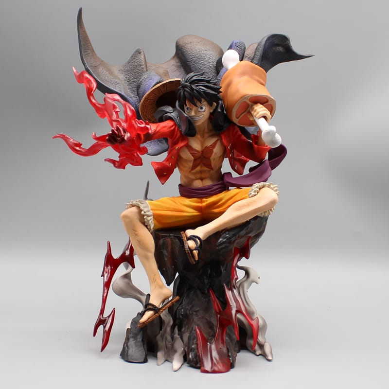 Action Figure One Piece Monkey D. Luffy Straw Hat Flag - Hideastore