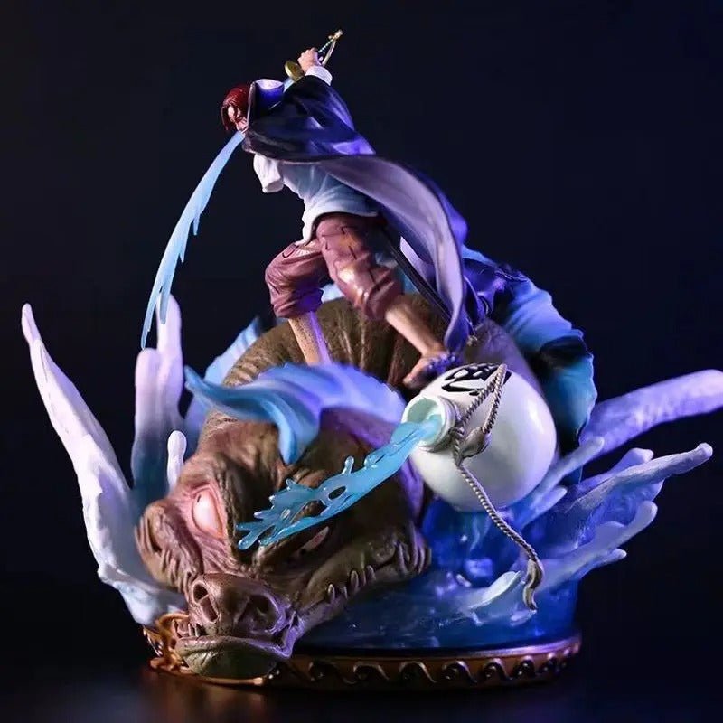 Action Figure One Piece Shanks il Rosso Vs Sea Monster 28cm - Hideastore
