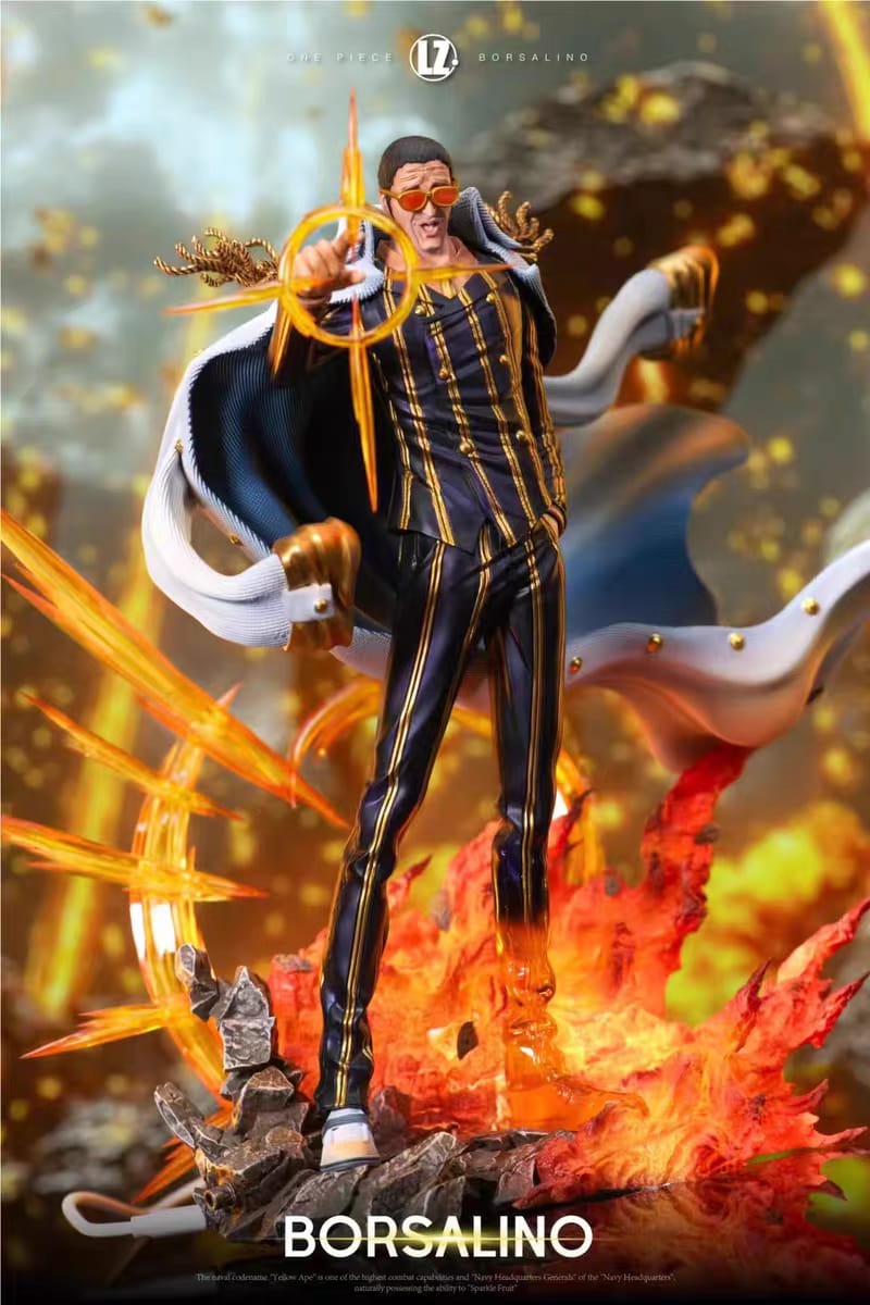Admiral Kizaru Borsalino LZ Studio One Piece Action Figure Resina - Hideastore