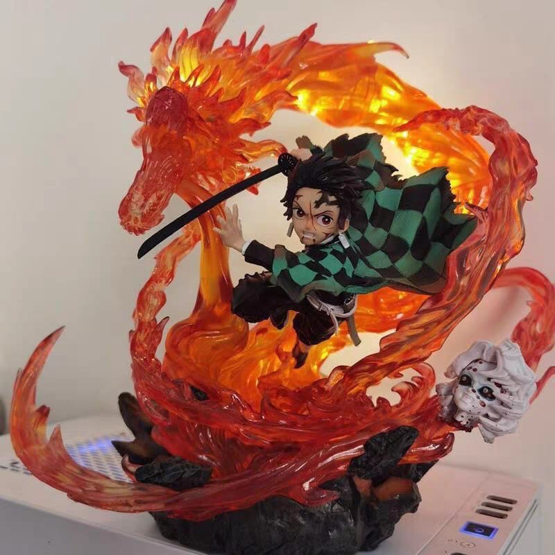 Demon Slayer Kamado Tanjiro Hinokami Kagura VS Rui Action Figure - Hideastore