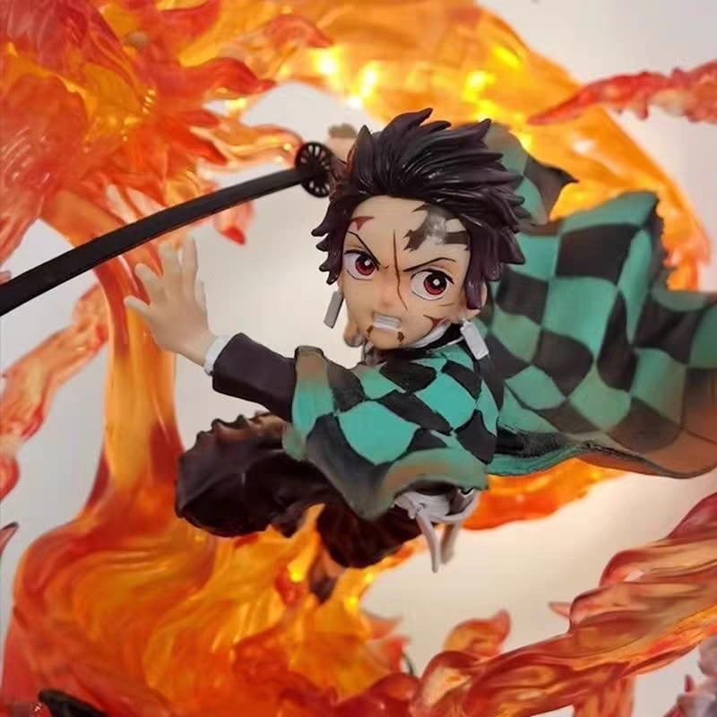 Demon Slayer Kamado Tanjiro Hinokami Kagura VS Rui Action Figure - Hideastore