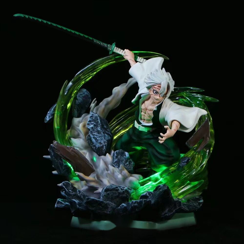 Demon Slayer Sanemi Shinazugawa 30CM Con LED Action Figure - Hideastore