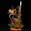 Demon Slayer Zenitsu Agatsuma Flaming Thunder God 36cm Action Figure Con LED - Hideastore