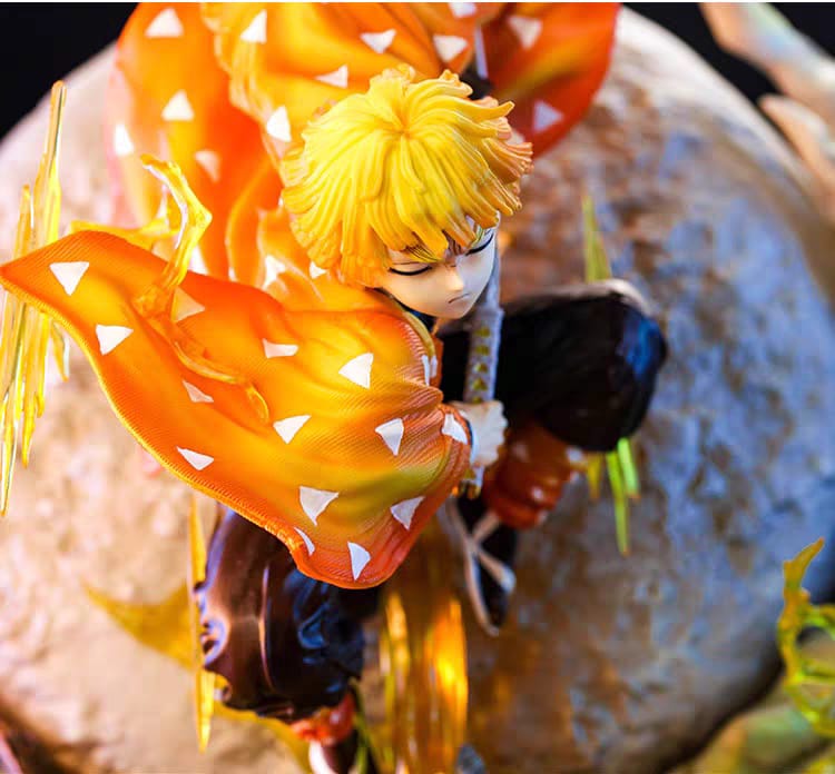 Demon Slayer Zenitsu Agatsuma Hekireki Issen: Rokuren Vs Enmu Action Figure - Hideastore