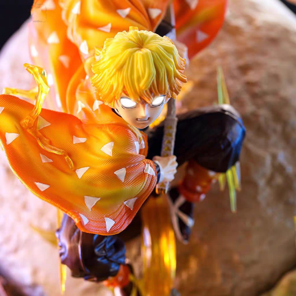 Demon Slayer Zenitsu Agatsuma Hekireki Issen: Rokuren Vs Enmu Action Figure - Hideastore