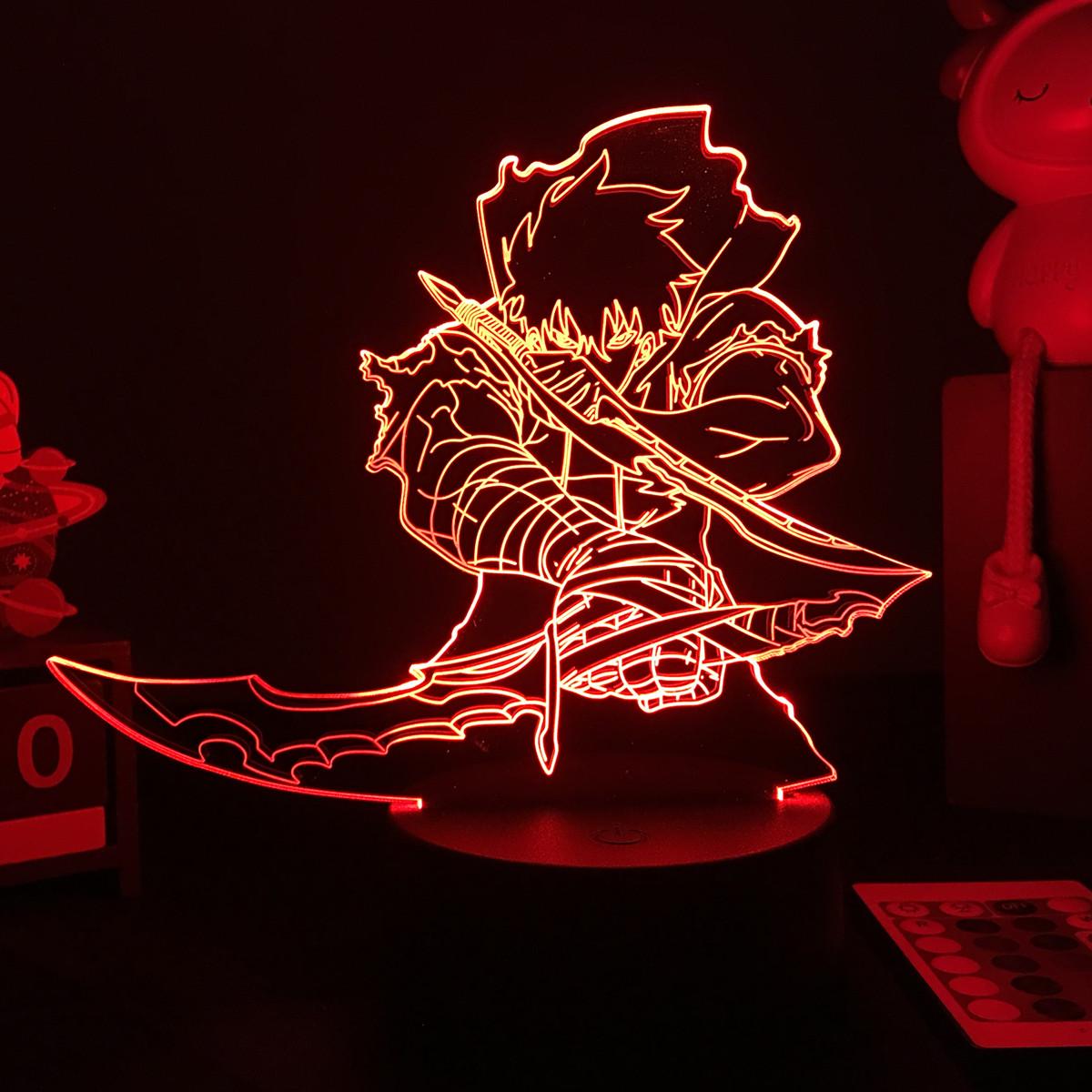 Lampada LED USB Solo Leveling Sung Jin Woo 7 Colori - Hideastore
