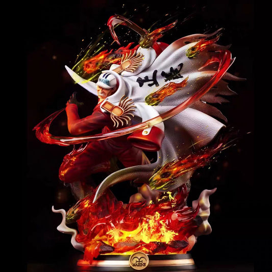 One Piece Action Figure Akainu Sakazuki Magma Fist 40cm Con LED - Hideastore