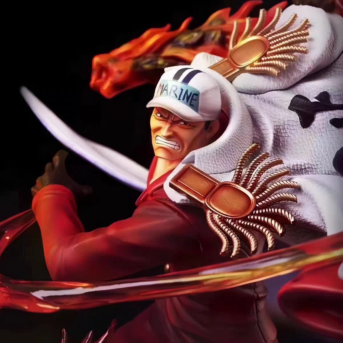 One Piece Action Figure Akainu Sakazuki Magma Fist 40cm Con LED - Hideastore