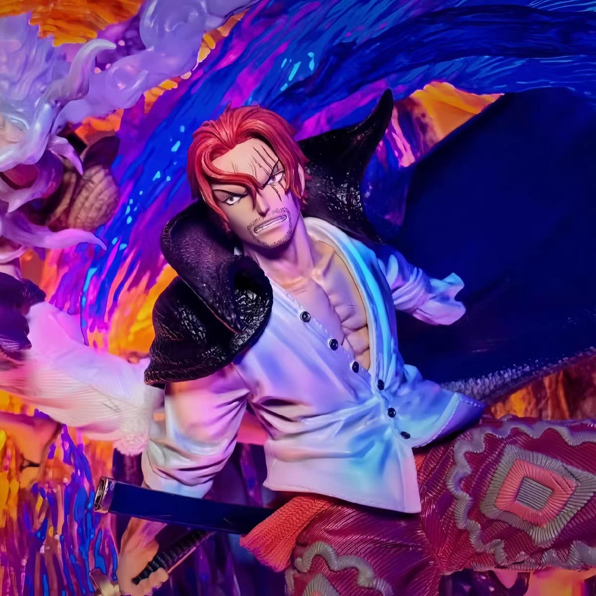 One Piece Monkey D. Luffy Gear 5 e Shanks il Rosso Action Figure 30cm - Hideastore