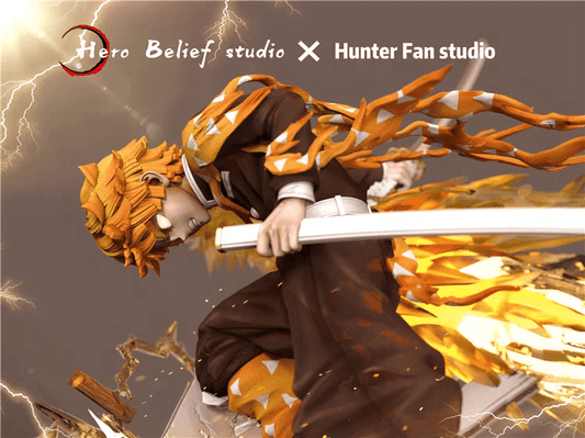 Pre order Hunter Fan Studio Demon Slayer Zenitsu Agatsuma Flaming Thunder God Resina - Hideastore