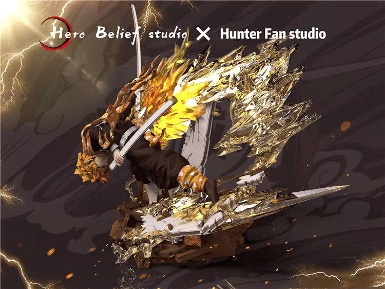 Pre order Hunter Fan Studio Demon Slayer Zenitsu Agatsuma Flaming Thunder God Resina - Hideastore